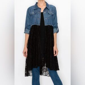 Origami by Vivien Denim and Lace Jacket